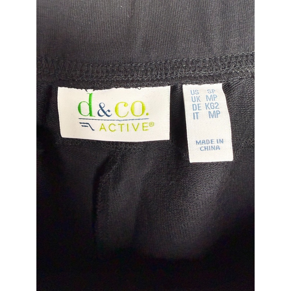 Denim & Co. Active Petite Pull-On French Terry Jogger Pants Black: PS #32" - Picture 8 of 8